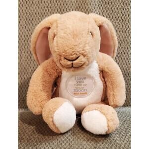 How Much I Love You Bunny Rabbit Stuffed Animal Plush Toy Embroidered Eyes